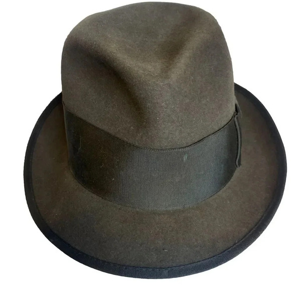 Vintage Byron Men`s Fedora Hat Brown  Wind Trolley, Kasmir Finish Size 8… - Picture 4 of 8